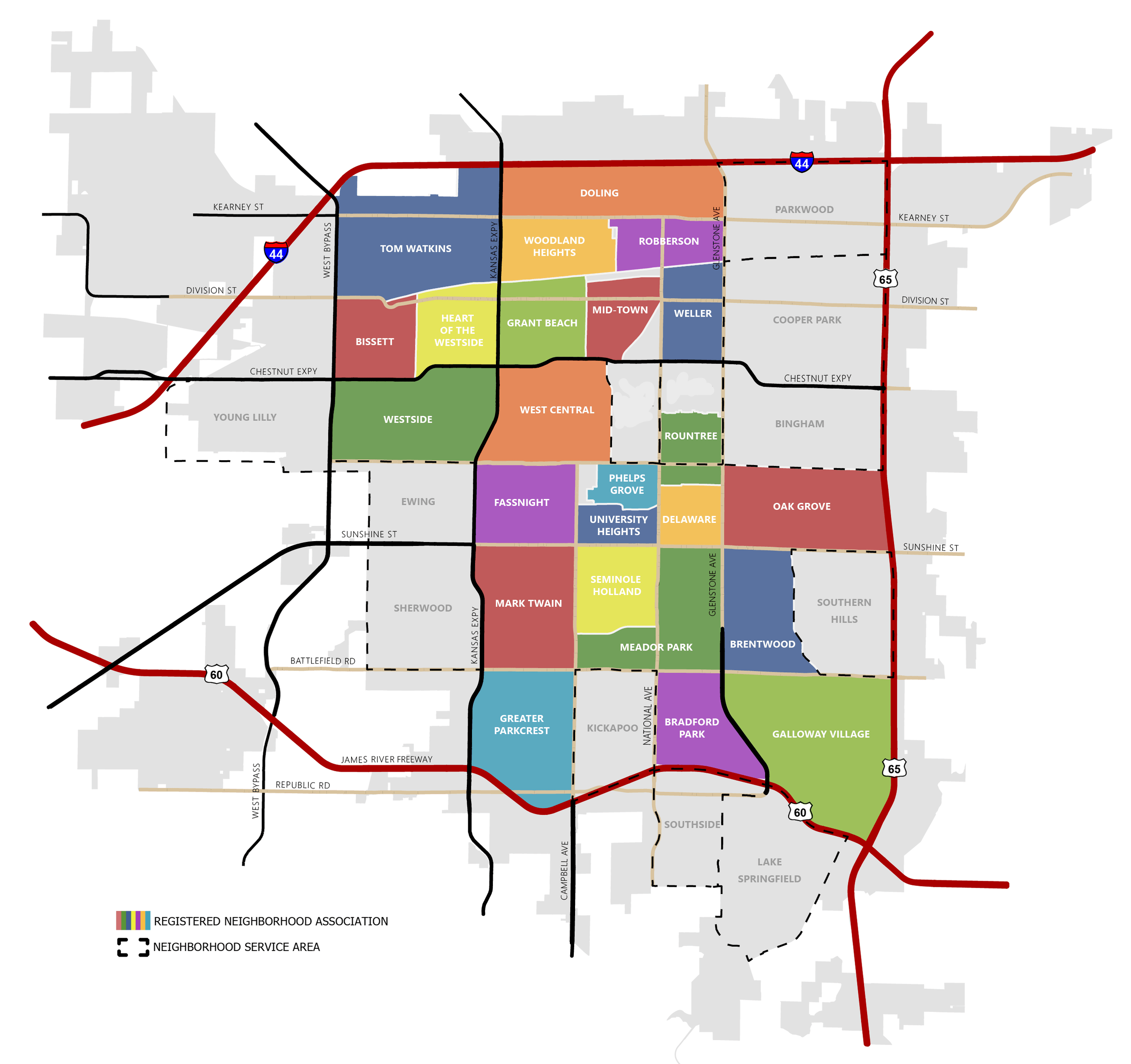 City Planning neighborhood association map
